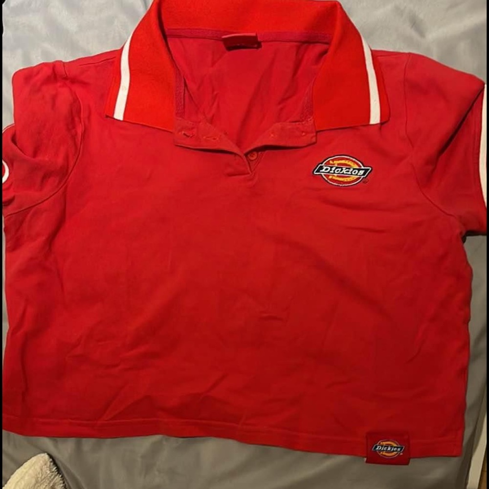 Dickies collared cropped T/shirt